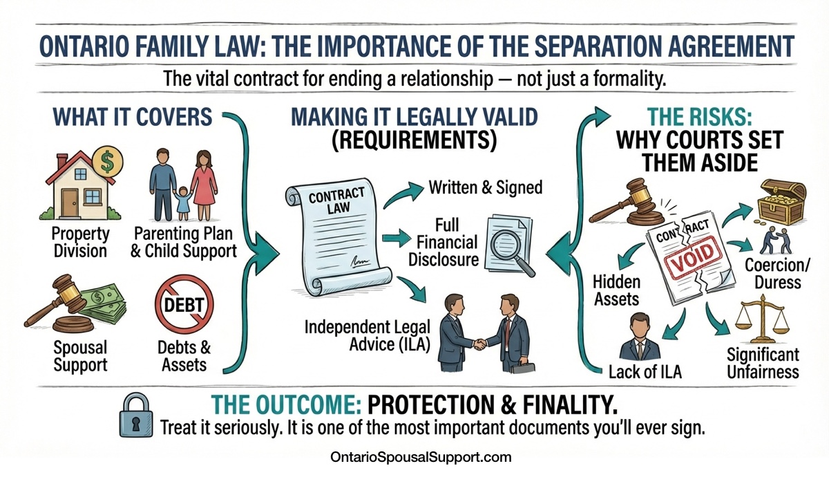 Separation Agreement Ontario - What actually holds up in court, or makes a judge throw it out.